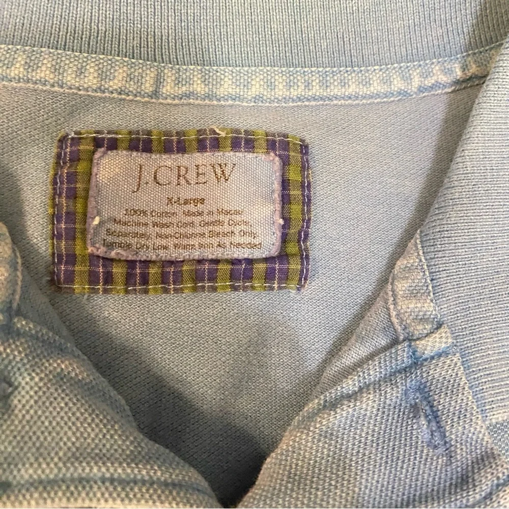 J. CREW 100% COTTON Blue Polo Golf Shirt XL